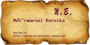 Mármarosi Borsika névjegykártya